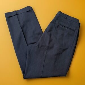 Vintage Tailors Row Dress Pants Suit Pants Wool Dark Navy Blue 32x29 (tag 34)